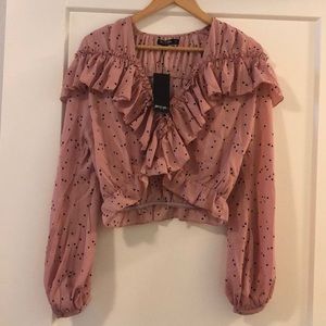 Nasty gal heart print top